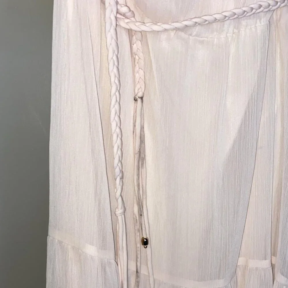 Maje One-shoulder ruffled georgette midi dress - Picture 5 of 8